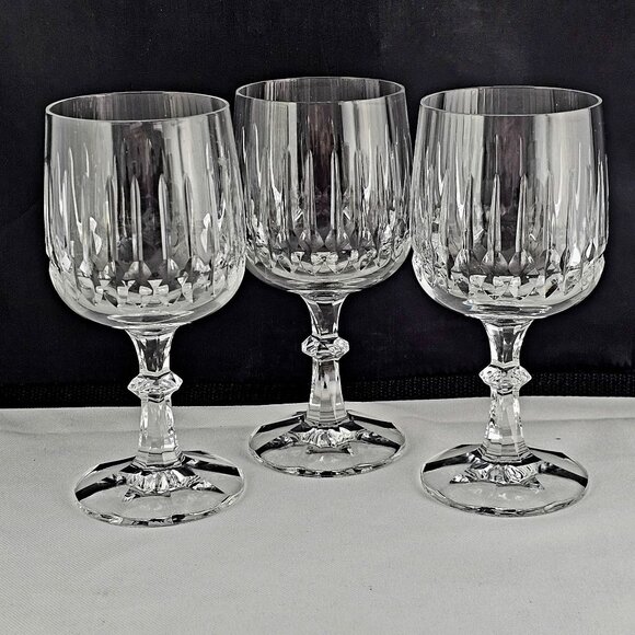 Schott Zwiesel Tango Water Goblets 7" set/3 vertical cuts high-quality crystal f - Picture 1 of 10